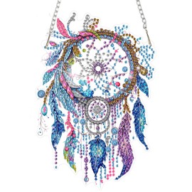 DOMROM Dream Catcher Diamond Painting Kits Hanging Pendant, 5D Special Shaped Crystal Diamond Art Window Pendant Ornament Double Sided Pattern Wall Art Hanging Sign for Beginners DIY Crafts Decor