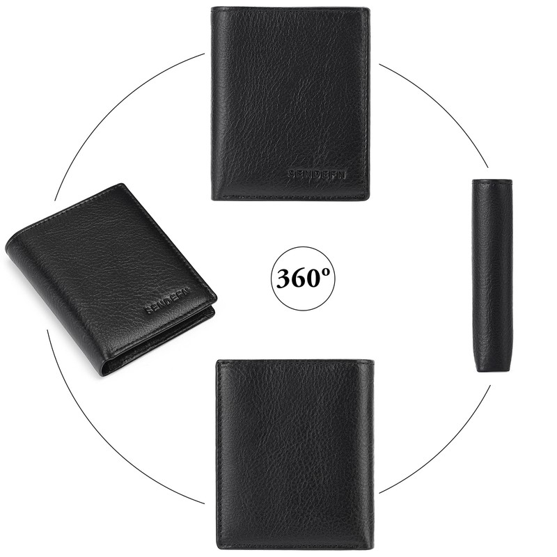 SENDEFN Men's Leather Wallet with RFID Protection - Men's Wallet
