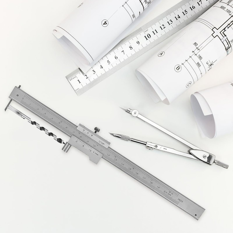 Stainless Steel Marking Gauge Scribing Tool 0-200mm Marking Caliper Parallel