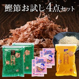 Kaneniishi Honobushi Rarebushi Flower Bonito Shaved Powder, Domestically Produced in Japan, No Additives, Pack, Trial, Set of 4, Bonito Flakes, Made in Kagoshima Prefecture, In-house Production