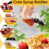 INFTYLE Syrup Bottle Set of 3 - Syrup Dispenser with