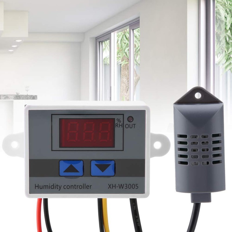 Digital Humidity Controller, Hygrometer Sensor Switch, 0~99% HR, High Accuracy