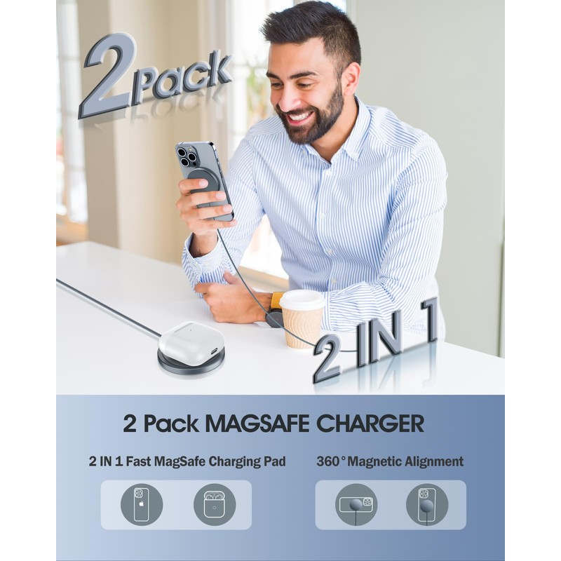 Magnetic Wireless Charger 15W Fast Charger for Cell Phone 17/
