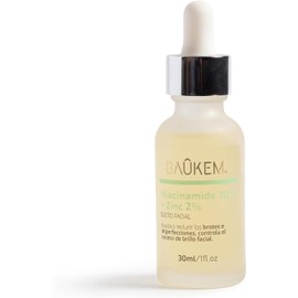 Baukem Sérum Facial Niacinamida 10% + Zinc 2% Control Grasa, Minimiza Poros, Reduce Imperfecciones y Manchas - 30 ml