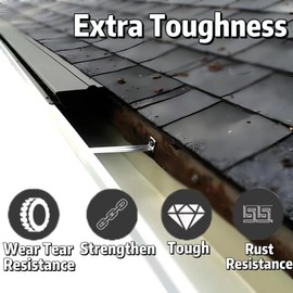 12 Pack Gutter Hangers with Expansion Screws for 5 inch K-Style Gutter, Aluminum Bracket Hook for Gutter, Rain Downspout Hardwares Parts and Accessories for Repairing Shaking Gutters.