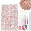 Virellay 360 Pieces Gradient False Nails (Short Square Gradient, 360