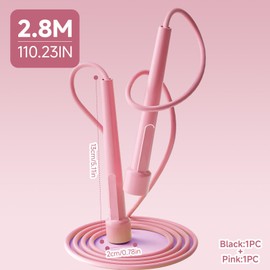Arvoni 2 Stück Springseil Erwachsene Fitness, 2.8M Verstellbare Springseil, PVC Seilspringen Fitness für Damen, Herren und Kinder, Speed Rope mit Rutschfestem Griff für Fitness, Ausdauer