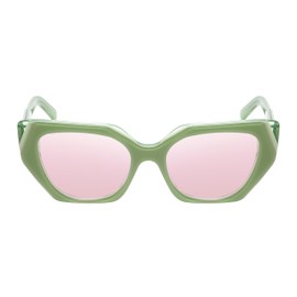 Reptile Cryptodira Pink FL-41 Reading Glasses +2.25 Green Crystal Women Blue Light Sensitivity Migraine Glasses FL41 Readers