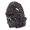 Gorilla Head Sculpture 6.3in Animal Head Figurine Resin Hollow Out
