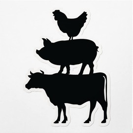 Decal Stickers of Farm House Animal Sign Premium Indoor (No Waterproof) Vinyl Decal Stickers for Laptop Phone Accessory Helmet Car Window Mug Tuber Cup Door Wall Decoration ANDVER3d22581BL