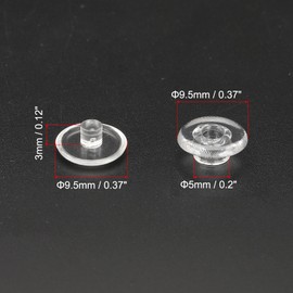 PATIKIL M5x3mm Plastic Binding Post, 24 Sets Plastic Chicago Screws Binding Screw Rivet Post Press-on Buckle for Leather Scrapbook Photo Albums, Transparent