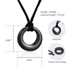 QGJNSGC Memorial Necklace Pendant for Cremated Remains and Hair, Round, Stainless Steel, Waterproof, Women's Hand-Held Memorial Necklace