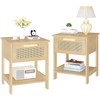AWQM Nightstands Set of 2, End Table with Storage Drawer