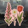 Foxglove Daisy Tulip FDT Cling - Vibrant Static Cling Window