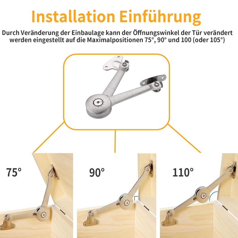 GIONAR 4 Pieces Soft Close Lid Support Hinges with Screws