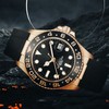Men Field Watch Mineral Glass 50M Waterproof Silicone Strap Luminous