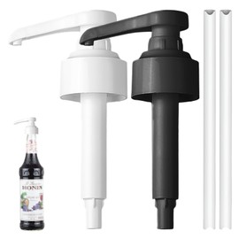 Pack of 2 for Monin Pump, 1 Litre, Monin Syrup, Sugar-Free, 10 ml, Reusable Dosing Pump, 1 Litre Syrup Dispenser, Pump Dispenser, 1 Litre Dosing Pump for Drinks, Syrup Dispenser Bottles