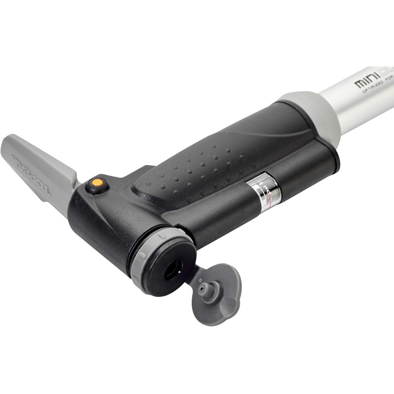 Mini G MasterBlaster 10.8" Silver and Black Bike Pump with