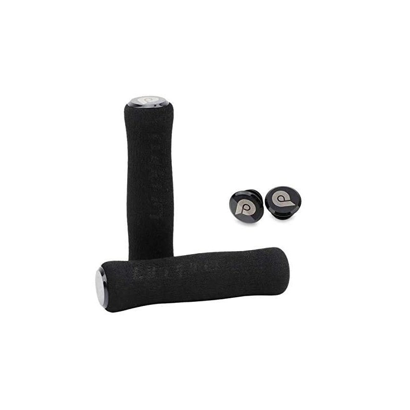 Foam M/H/S Grips + Handlebar Plugs for BROMPTON BLACK