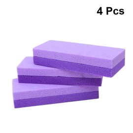 Mikinona 4pcs Double-sided Pedicure Foot File Pumice Stone Natural Stone Callus Remover Foot Care Scrubber for Foot Purple Foot Scraper Dead Skin Remover