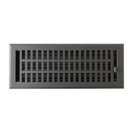 Empire Register Co, Steel Floor Register - 4x12 inch, Modern Contemporary Design, Textured Black Finish, Heavy Duty Walkable Steel Floor Vents, Metal Damper Attached Air Vents for Home Floor only