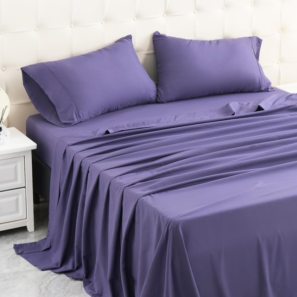 MICORAL Twin Bed Sheets Set, Soft Breathable Bedding Sheet Set,