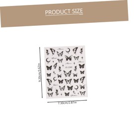 Baluue 12sheets Butterfly Nail Stickers Set Decorative Manicure Decals for Nail Art Fingernail Stickers for Decor