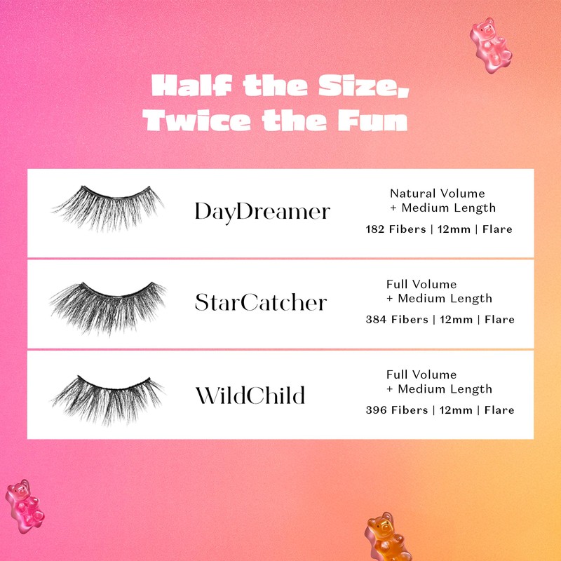 Lilly Lashes Self Adhesive Eyelashes (Half Lashes), No Lash Glue