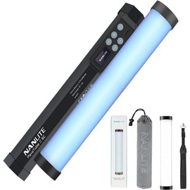 NANLITE PavoTube II 6C LED RGB Tube, 2700K-7500K Ultra-Wide Color Temperature, 2.4GHz Wireless Control Portable Handheld Photography Lighting Stick