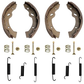 Golf Cart EZGO Brake Shoes Pads & Spring Kit Assembly Fit EZGo Medalist/TXT 1997 Up, Workhorse /ST350 1996 Up, Gas RXV 2008+ and Yamaha 1993-2006 G14 G16 G19-G22 Replaces #27943G01 70794G01 70795G01
