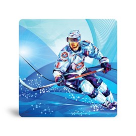 Sunlight Art Hockey Star Suncatcher 11"x11" Window Panel, Sunlit Splendor of a Skillful Ice Hockey Player, Beautiful Window Display for Kids of All Ages, Similar to Stained Glass Art