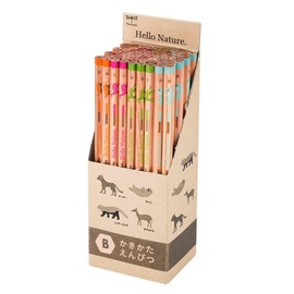 Tombow 928S Pencils, Sharpens, B, Hello Nature, Animal Pattern, Assorted, 60 Count
