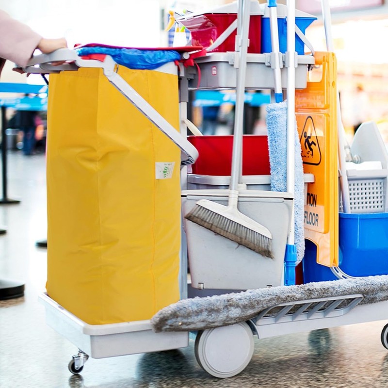 Vaguelly Bolsas para Carrito de Servicio, 2 Piezas Lona Amarilla