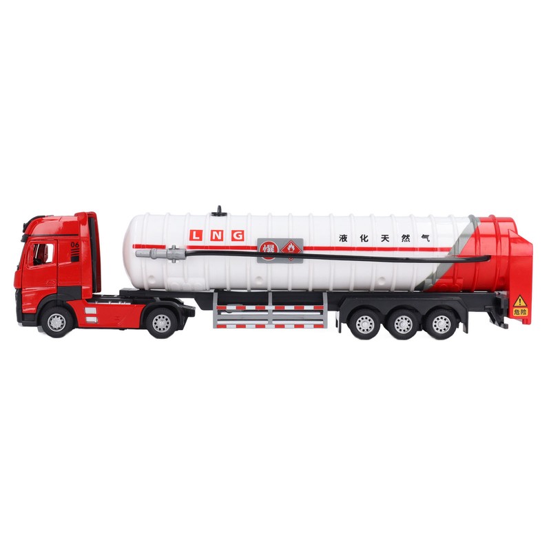 Alloy Gas Tanker Truck Model Water Spray High Simulation Detachable