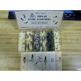 Silver Streak, Fredrick Mfg. 85 PC. BARBED FUEL & VACUUM FITTING ASSORTMENT PLASTIC WITH METAL FUEL SHUT OFFS