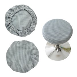 CHENNAN Pack of 2 Round Chair Cover Protector Washable Washable Dustproof Stool Cover Stretchy Wrinkle-Free for Bar Stools Rotatable Office Stool, Hairdressing Salon Swivel Stool (without Chairs)