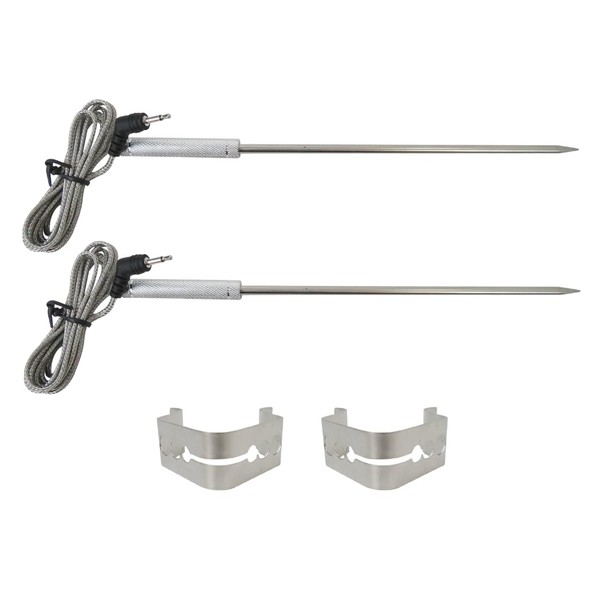 2 Sets 2,5mm Replacement Probes w/Clip for Meat Cooking for