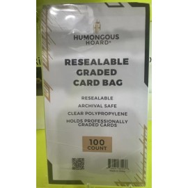Humongous Hoard (100) Humongous Hoard Resealable Graded Card Bags - 1 Pack of 100