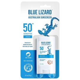Blue Lizard Spf#50+ Sensitive Stick Australian Sunscreen 0.5 Ounce (Pack of 6)