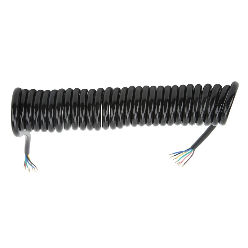 Trailer Extension Coiled Cable 12.8ft 20AWG 7 Core Polyurethane Copper