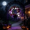 HipTree 20 Inch Gothic Halloween Wreath for Front Door with