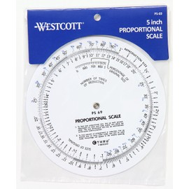 Westcott 5" Proportional Scale, White (PS-69)