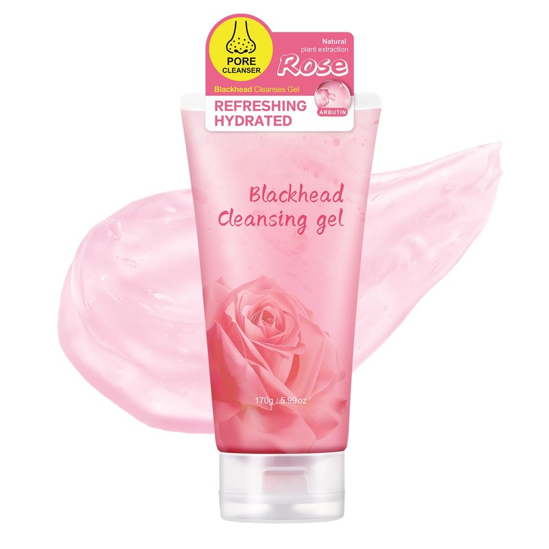 OUPEICHARM Rose Blackhead Cleasing Gel for Face Nose Body,Deep Cleaning,Moisturizing,Oil