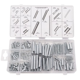 Ruibapa 200PCS Spring Assortment Kit Zinc Plated Extension and Compression Springs Kit with 20 Different Sizes for Home Repairs & DIY