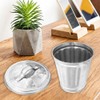MAGICLULU 4 Pcs Mini Trash Can with Lid Metal Garbage