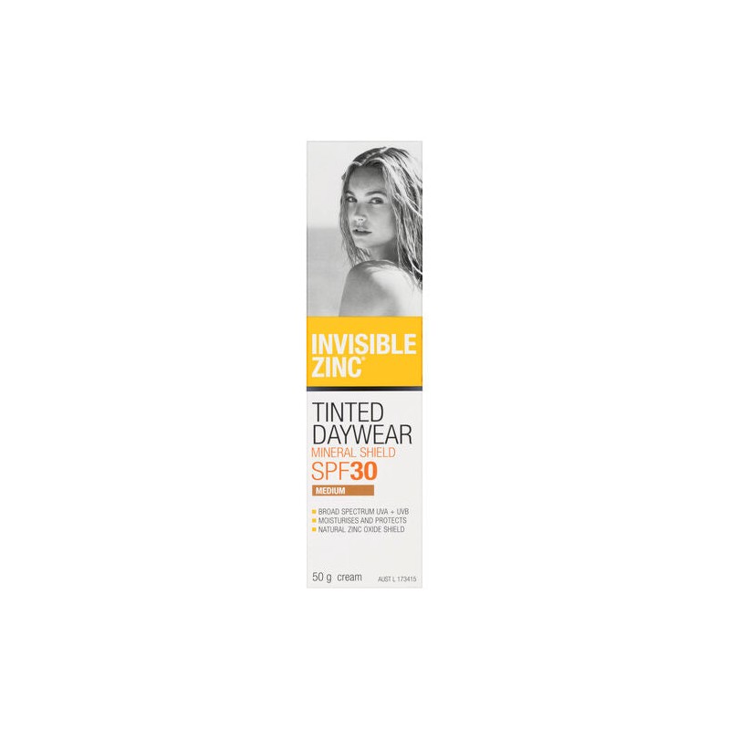 Invisible Zinc Tinted Daywear Mineral Shield SPF 30 Medium 50g