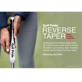 Golf Pride Reverse Taper Putter Grips - NEW 2024 Tour Putter Grips - Flat, Midsize