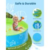 Hikiddy Foldable Kiddie Pool with Canopy: 47in Baby Pool and