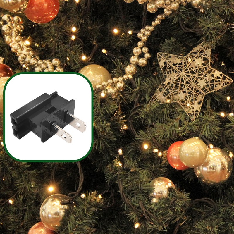 YZXZL 25 Pack SPT-1 Vampire Male Plug for Christmas Lights