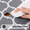 Smiry 100% Waterproof Vinyl Tablecloth, Wipeable Flannel Backing Table Cloth